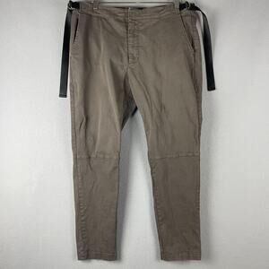 Stampd Chino Pant Mens 34x28 Brown Coated Twill Gusseted Workwear Outdoor Street